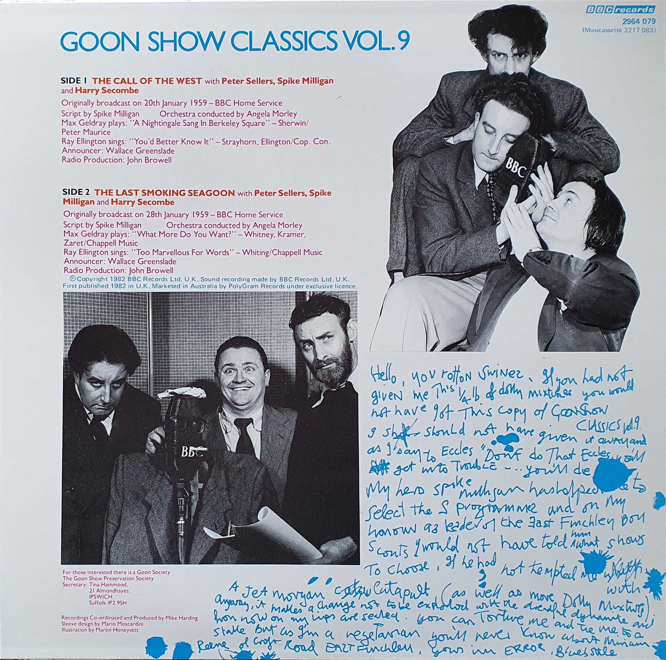 Picture of 2964 079 Goon Show classics vol. 9 by artist The Goon Show from the BBC records and Tapes library